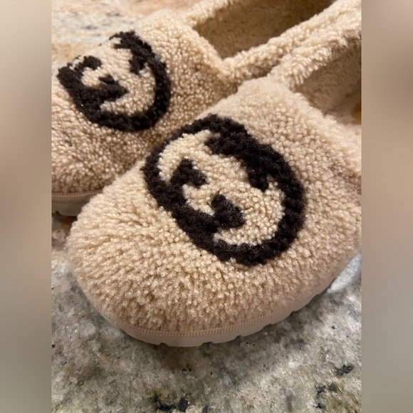 Gucci • Elsa 5 Interlocking G Sherpa Clog Slipper NWT New in Box Size 38 - Picture 4 of 16